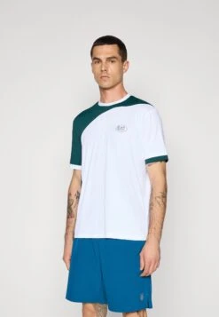 EA7 Emporio Armani TENNIS PRO TEE COLORBLOCK - Sports T-shirt - White/green
