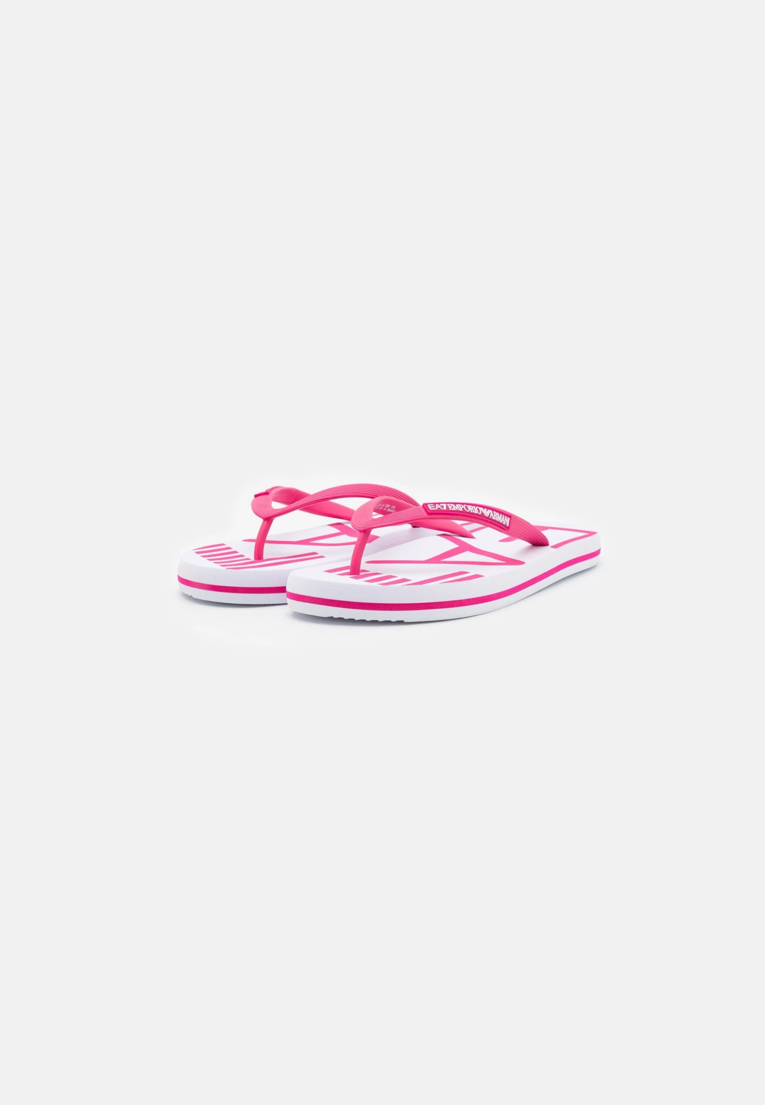 EA7 Emporio Armani Water Sports Oversize Logo Unisex - T-Bar Sandals - White/Pink 6 EA7 Emporio Armani Water Sports Oversize Logo Unisex - T-Bar Sandals - White/Pink - Image 4