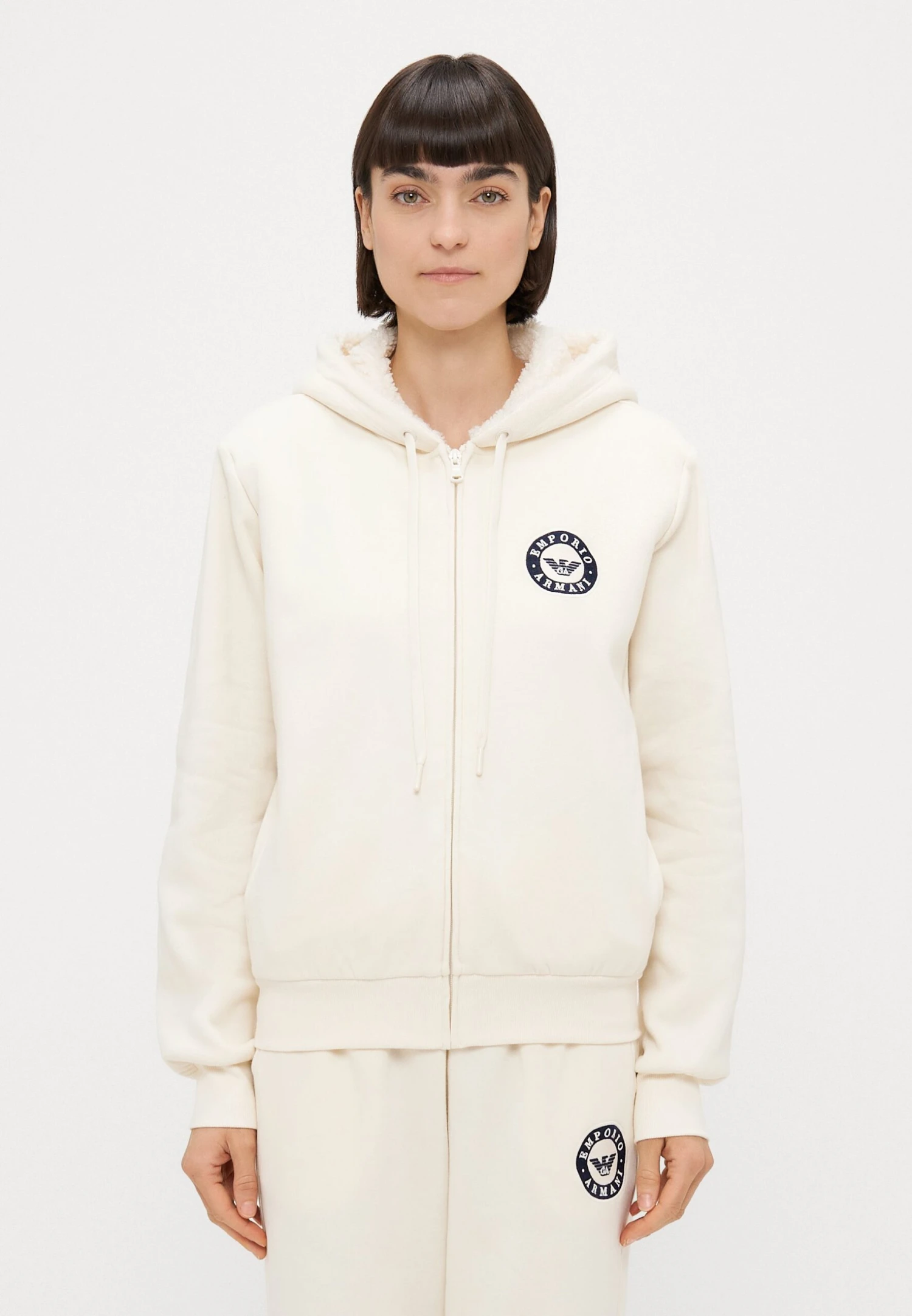 Emporio Armani HOODED FULL ZIP - Pyjama Top - Ivory 3 Emporio Armani HOODED FULL ZIP - Pyjama Top - Ivory