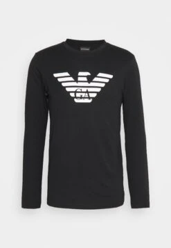 Emporio Armani Long Sleeved Top - Nero Aquila -Total Wear Store 010d6044f7064f16a62be1e72bd7edae