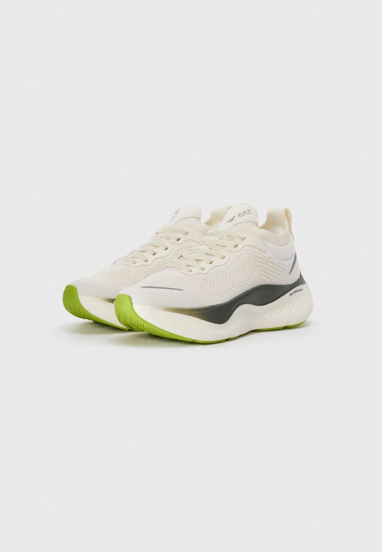EA7 Emporio Armani NITRO WAVE UNISEX - Trainers - Off White/beetle/macaw Green 4 EA7 Emporio Armani NITRO WAVE UNISEX - Trainers - Off White/beetle/macaw Green - Image 2