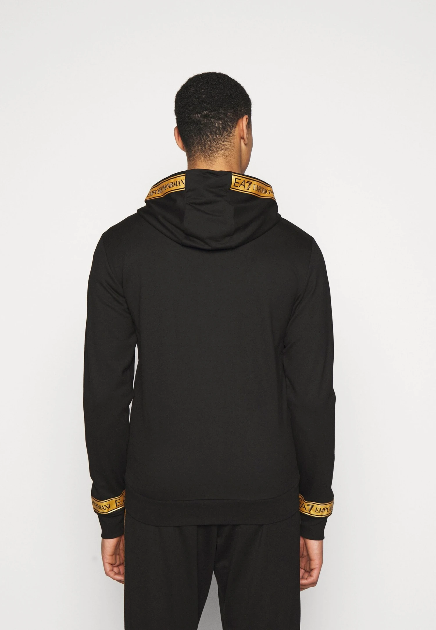 EA7 Emporio Armani Zip-Up Sweatshirt - Black/Gold 5 EA7 Emporio Armani Zip-Up Sweatshirt - Black/Gold - Image 3