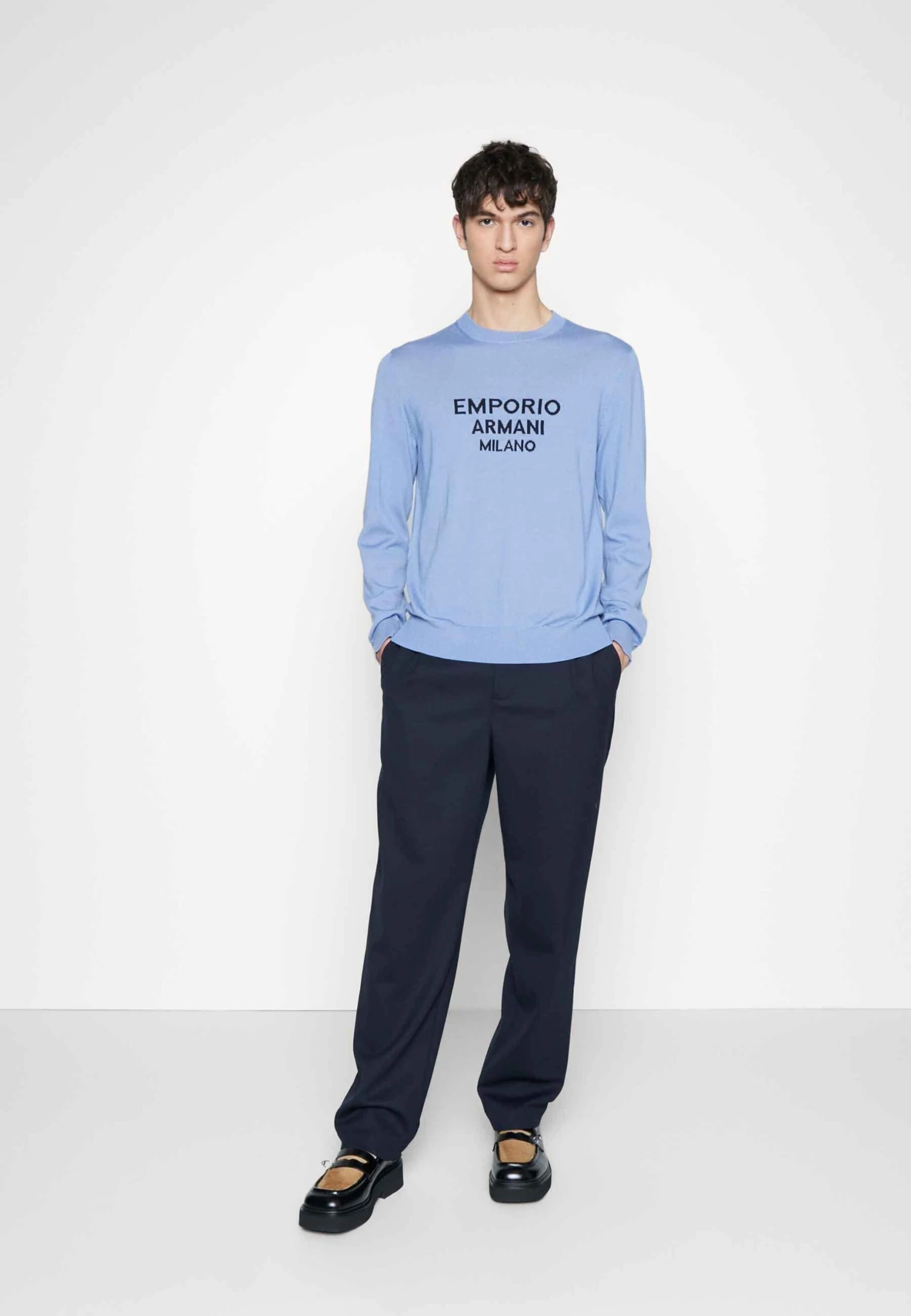 Emporio Armani Jumper - Blue 4 Emporio Armani Jumper - Blue - Image 2