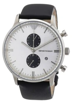 Emporio Armani Chronograph Watch - Silver-Coloured