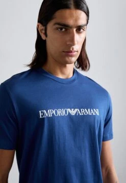 Emporio Armani Print T-shirt - Blue Fancy -Total Wear Store 05769ebc16ed46b79883ed1e0be6acd7