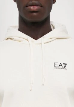 EA7 Emporio Armani TRAIN LOGO SERIES HOODIE EXTENDED - Hoodie - Vanilla Ice -Total Wear Store 06ce54886dcd4ef480029762e5b81703