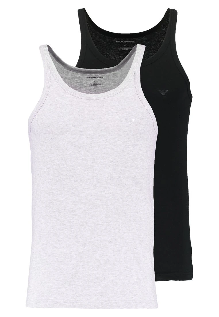 Emporio Armani 2 Pack - Undershirt - Black/Heather Gray 8 Emporio Armani 2 Pack - Undershirt - Black/Heather Gray - Image 6