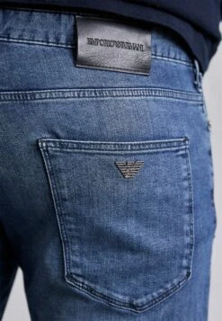 Emporio Armani 5 POCKETS PANT - Slim Fit Jeans - Medium Blue Denim -Total Wear Store 072c1dda2df64ef199dcc68a82ae46dd