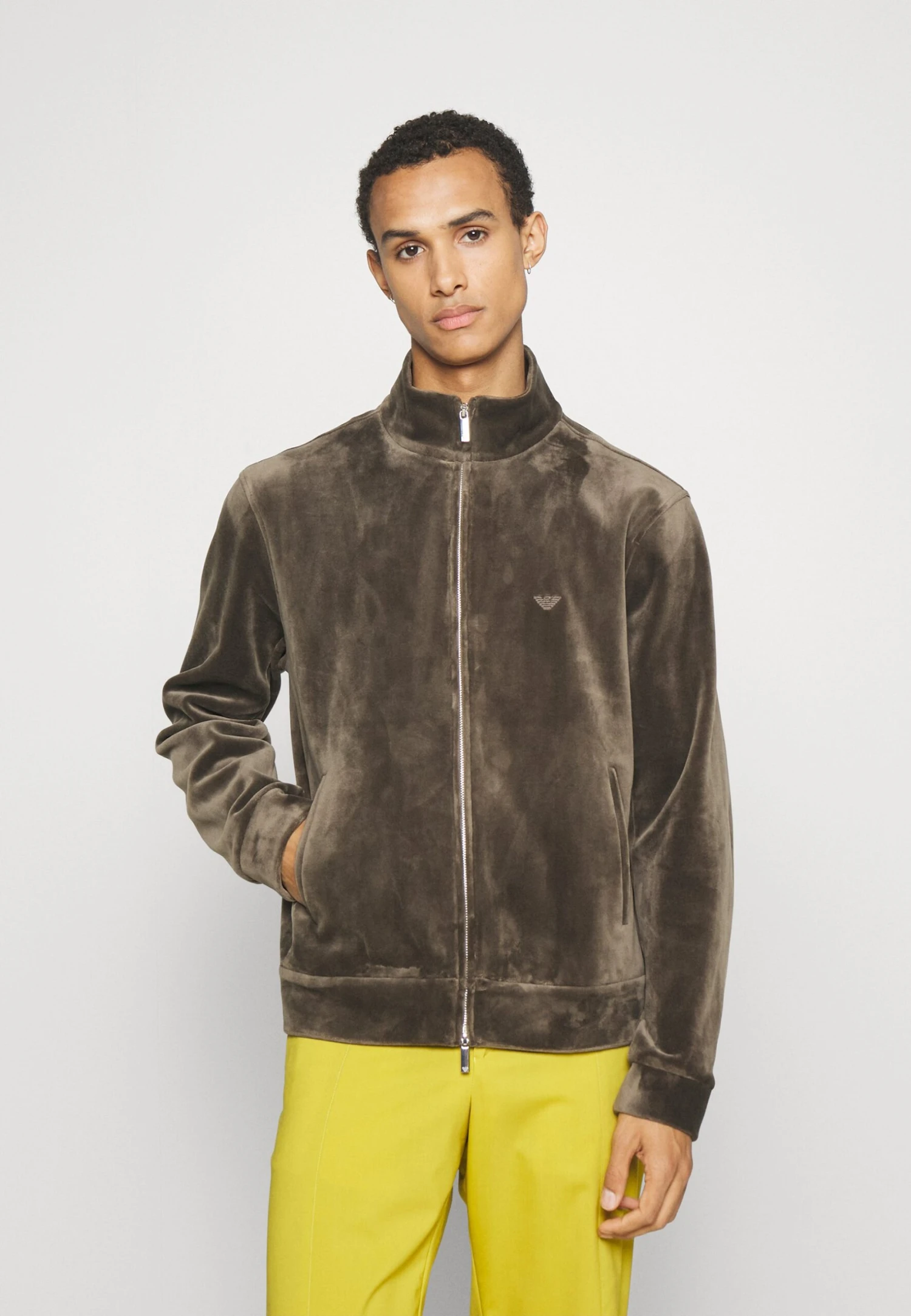 Emporio Armani Felpa - Zip-Up Sweatshirt - Oliva Scuro 3 Emporio Armani Felpa - Zip-Up Sweatshirt - Oliva Scuro