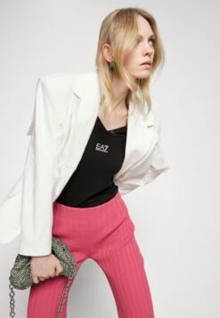 EA7 Emporio Armani Long Sleeved Top - Black/White -Total Wear Store 0882363c0987439db0c2a556185f059b