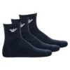Emporio Armani Short Socks 3Pack - Socks - Marine -Total Wear Store 09927b4a36d04df7909a2c51d0363765