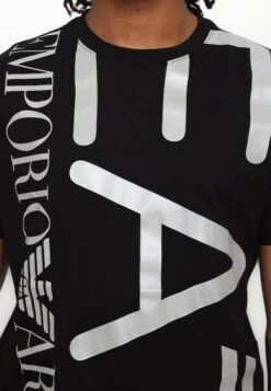 EA7 Emporio Armani TRAIN LOGO SERIES TEE - Print T-shirt - Black/silver -Total Wear Store 0a449b780ad34c2ab34640e9653dac47