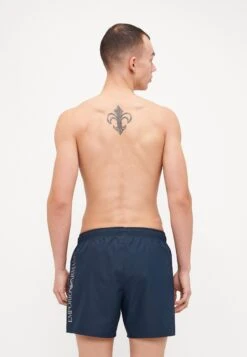 EA7 Emporio Armani BEACHWEAR - Swimming Shorts - Blue/silver -Total Wear Store 0ad19663beb647faa9f59b8fd003dd73