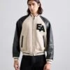 Emporio Armani BLOUSON JACKET - Bomber Jacket - Black/beige -Total Wear Store 0bbefde93d2648799eee434b0e3824af