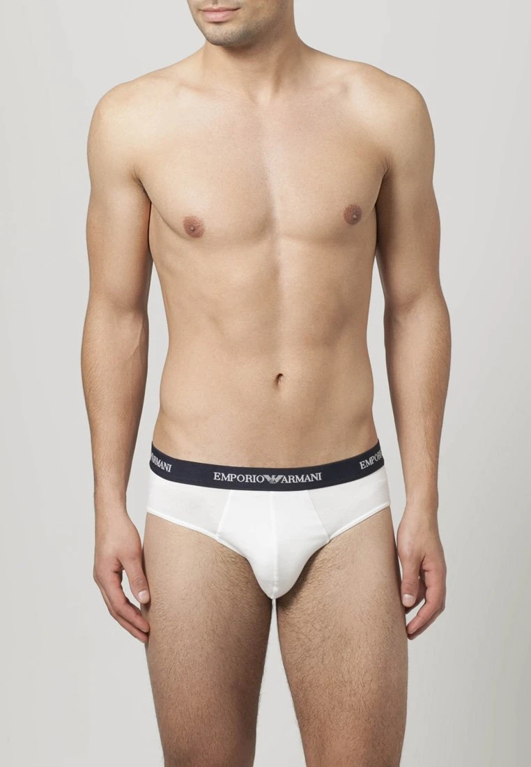 Emporio Armani 2 Pack - Briefs - White/Blue 3 Emporio Armani 2 Pack - Briefs - White/Blue