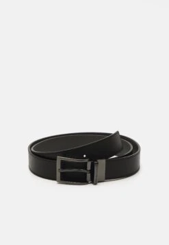 Emporio Armani CINTURA - Belt Business - Nero/grigio