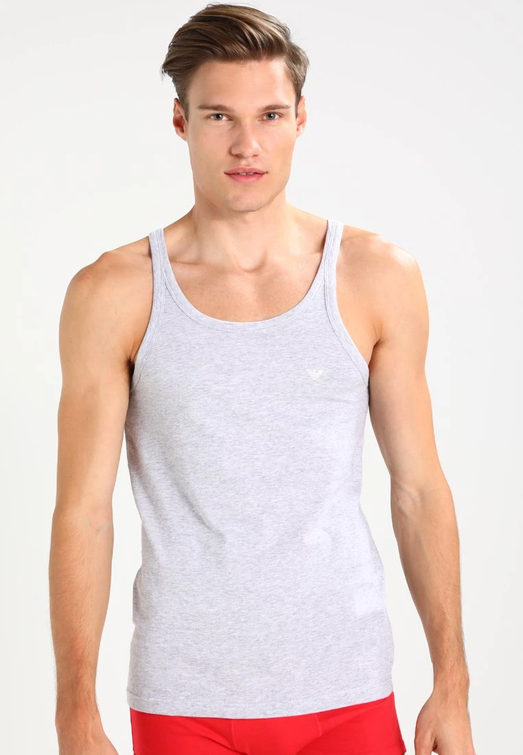 Emporio Armani 2 Pack - Undershirt - Black/Heather Gray 4 Emporio Armani 2 Pack - Undershirt - Black/Heather Gray - Image 2