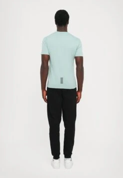 EA7 Emporio Armani TRAIN CORE TEE - Basic T-shirt - Blue Surf -Total Wear Store 0e4055495e7f455aaf8bb030826e38d4