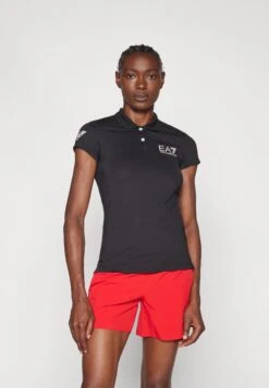 EA7 Emporio Armani MULTI SPORT VENTUS7 - Polo Shirt - Black