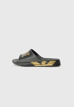 EA7 Emporio Armani CRUSHER DISTANCE - Slippers - Black/silver-coloured -Total Wear Store 0fd17665387d4e42a36f697b45b2ed27