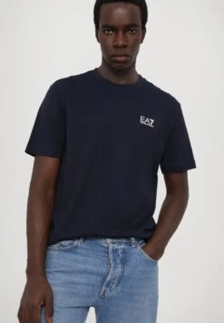 EA7 Emporio Armani Print T-shirt - Blue/white -Total Wear Store 0fdfe7860b23429fbd55ccdcac1b02dc