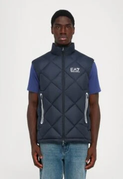 EA7 Emporio Armani MOUNTAIN QUILTED VEST - Waistcoat - Blue