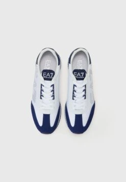 EA7 Emporio Armani VINTAGE UNISEX - Trainers - White/medieval Blu -Total Wear Store 12b0d8121c2d4da581e13055a87d0f4a