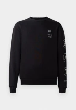 EA7 Emporio Armani TRAIN LOGO UNISEX - Sweatshirt - Black/gold Coloured -Total Wear Store 1353ddc42fed4abbabd7b232bef735e5 1