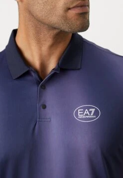 EA7 Emporio Armani TENNIS PRO GRAPHIC - Polo Shirt - Blue Shade -Total Wear Store 13b91d8111bb47989662dc30d0704a6e