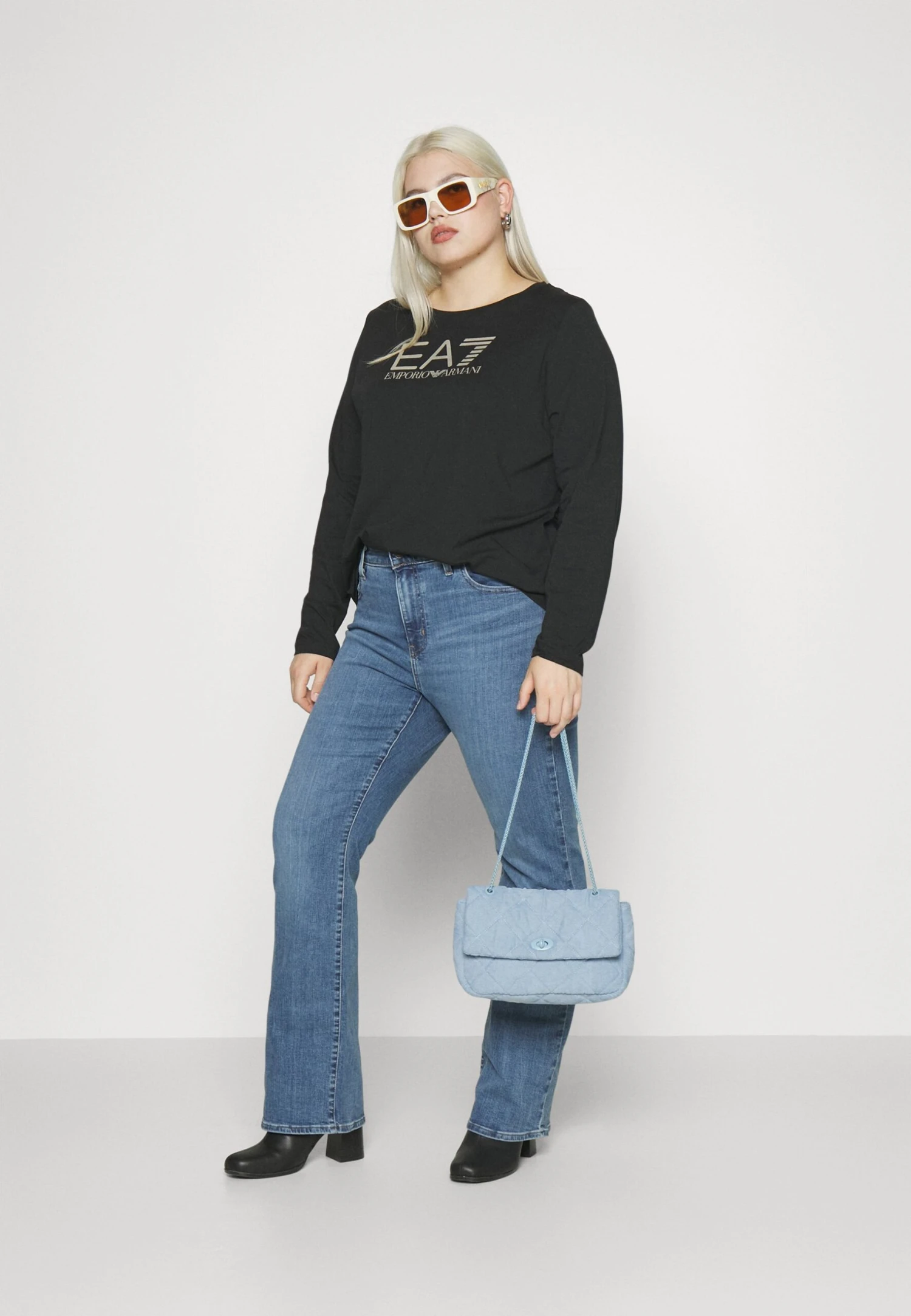 EA7 Emporio Armani Long Sleeved Top - Light Gold 4 EA7 Emporio Armani Long Sleeved Top - Light Gold - Image 2