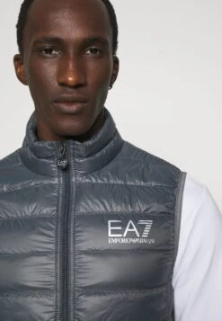 EA7 Emporio Armani Waistcoat - Dark Grey -Total Wear Store 1461aa5282dc4067b2526debd9bb2703