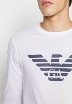 Emporio Armani Long Sleeved Top - Bianco -Total Wear Store 1469a98140e44346920050aada025b4f