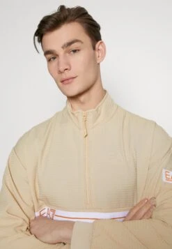 EA7 Emporio Armani Tennis Club Light - Long Sleeved Top - Oxford Tan -Total Wear Store 15079a26ee254c5dbc362946a5e464f3