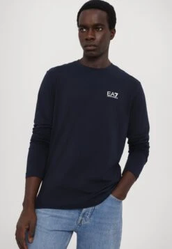 EA7 Emporio Armani TRAIN CORE TEE - Long Sleeved Top - Blue -Total Wear Store 15207ef14c36443289aae88b796235a5
