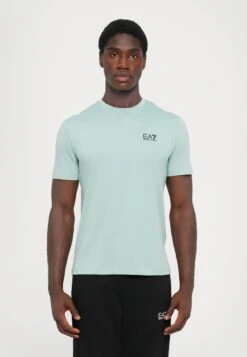 EA7 Emporio Armani TRAIN CORE TEE - Basic T-shirt - Blue Surf