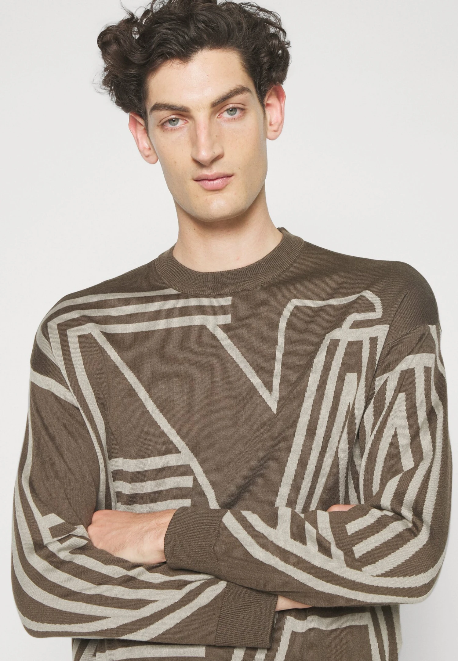 Emporio Armani Jumper - Brown 9 Emporio Armani Jumper - Brown - Image 7