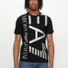 EA7 Emporio Armani TRAIN LOGO SERIES TEE - Print T-shirt - Black/silver -Total Wear Store 1747605fed444a9288e4023b1b954932