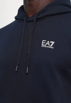 EA7 Emporio Armani TRAIN LOGO SERIES HOODIE EXTENDED - Hoodie - Armani Blue/white -Total Wear Store 174b7782478d43108b5ebb50b013b1ed
