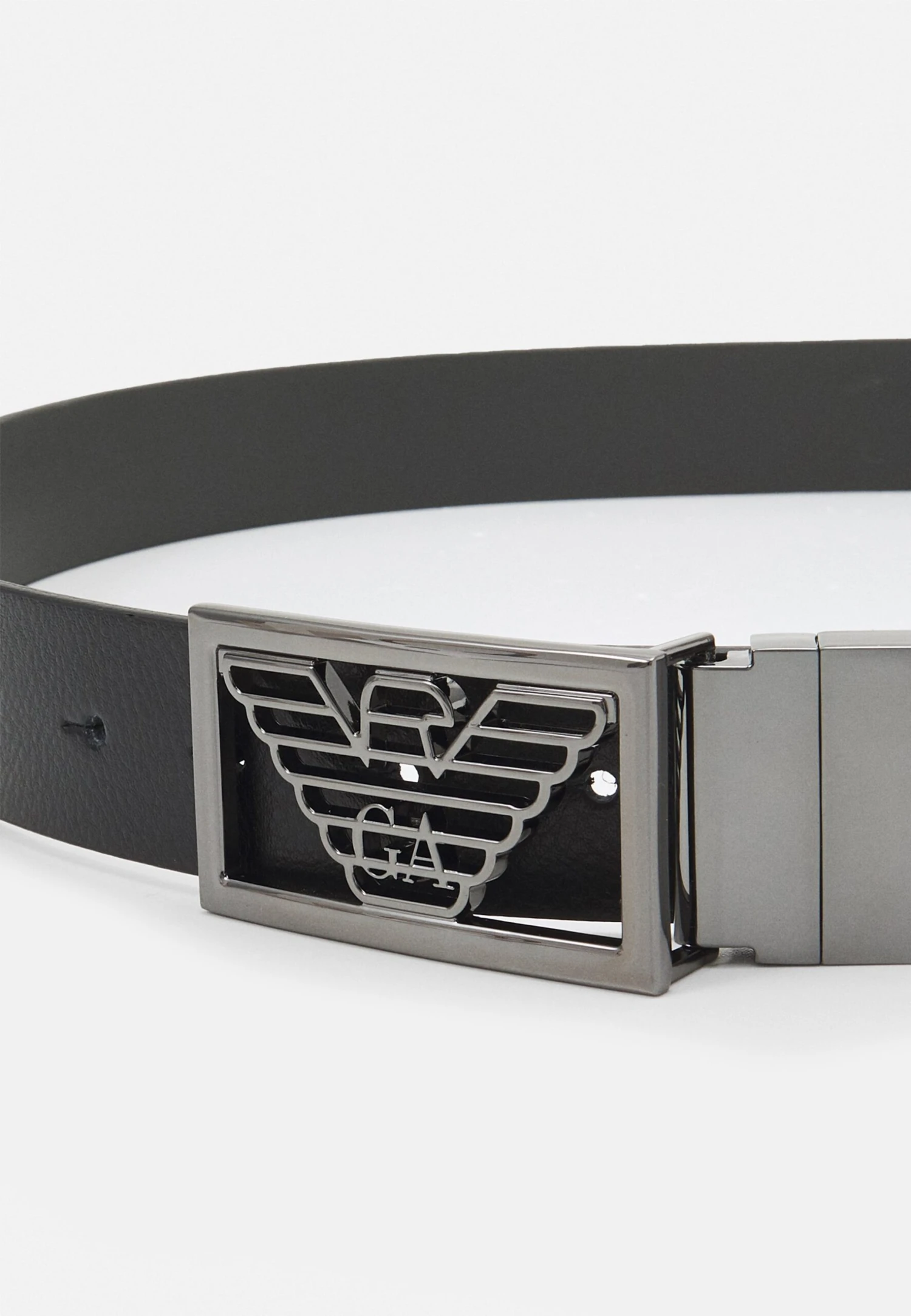 Emporio Armani Cintura Placca Plate Belt - Belt - Black/Grey 5 Emporio Armani Cintura Placca Plate Belt - Belt - Black/Grey - Image 3
