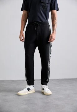 Emporio Armani TROUSER - Tracksuit Bottoms - Black Beauty