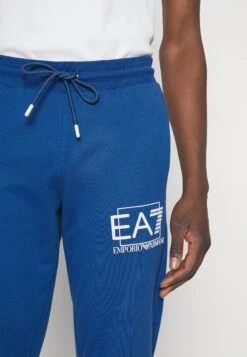 EA7 Emporio Armani Trouser - Tracksuit Bottoms - Blue -Total Wear Store 1801ccc9d47f4b939f01cc42a5a5cf0e