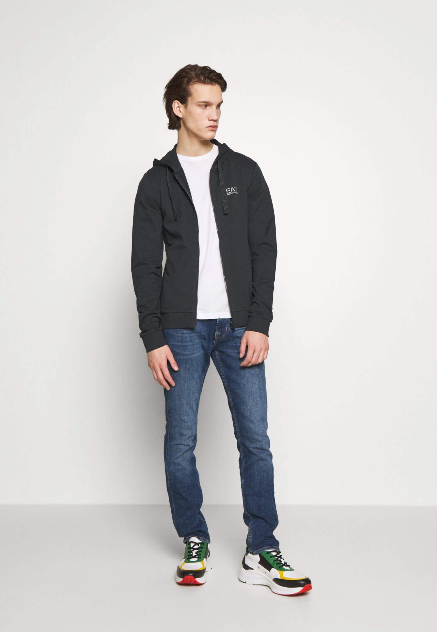 EA7 Emporio Armani Zip-Up Sweatshirt - Night Blue 4 EA7 Emporio Armani Zip-Up Sweatshirt - Night Blue - Image 2