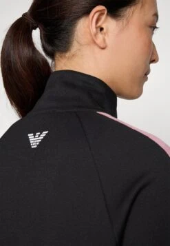 EA7 Emporio Armani GOLF PRO TOP - Zip-up Sweatshirt - Black Beauty -Total Wear Store 1872477a53ae44e5b9d235c7e027d47e