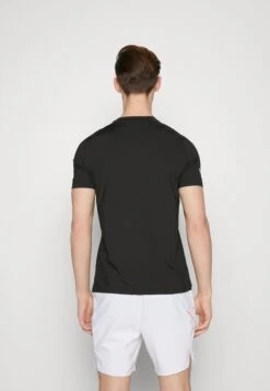 EA7 Emporio Armani Tennis Pro Tee - Basic T-Shirt - Black -Total Wear Store 187c22e703664630a0e72c8422d00a31