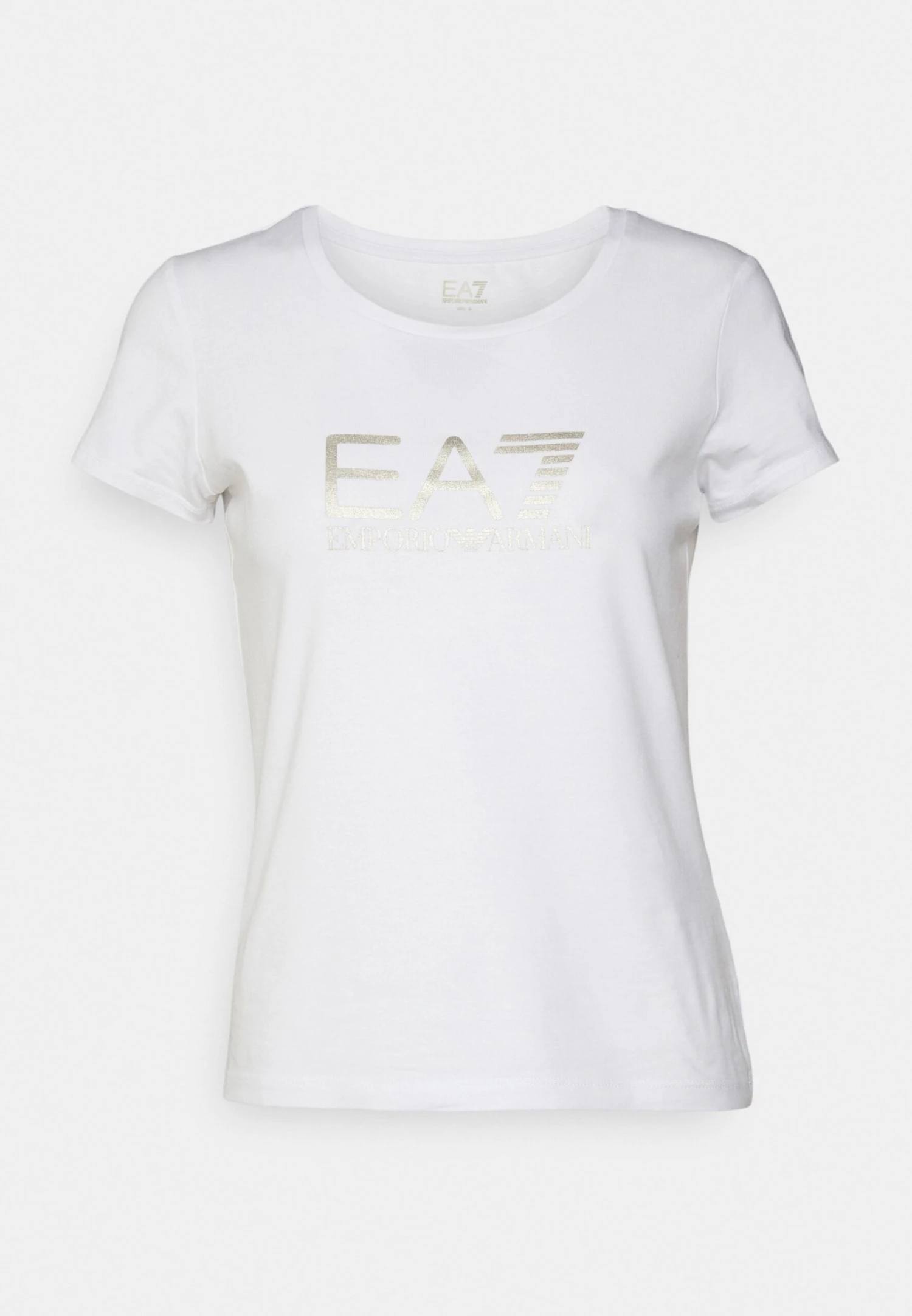 EA7 Emporio Armani Print T-Shirt - White/Gold 7 EA7 Emporio Armani Print T-Shirt - White/Gold - Image 5