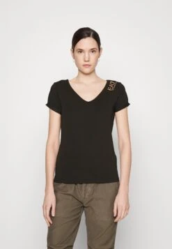 EA7 Emporio Armani Print T-Shirt - Black/Gold