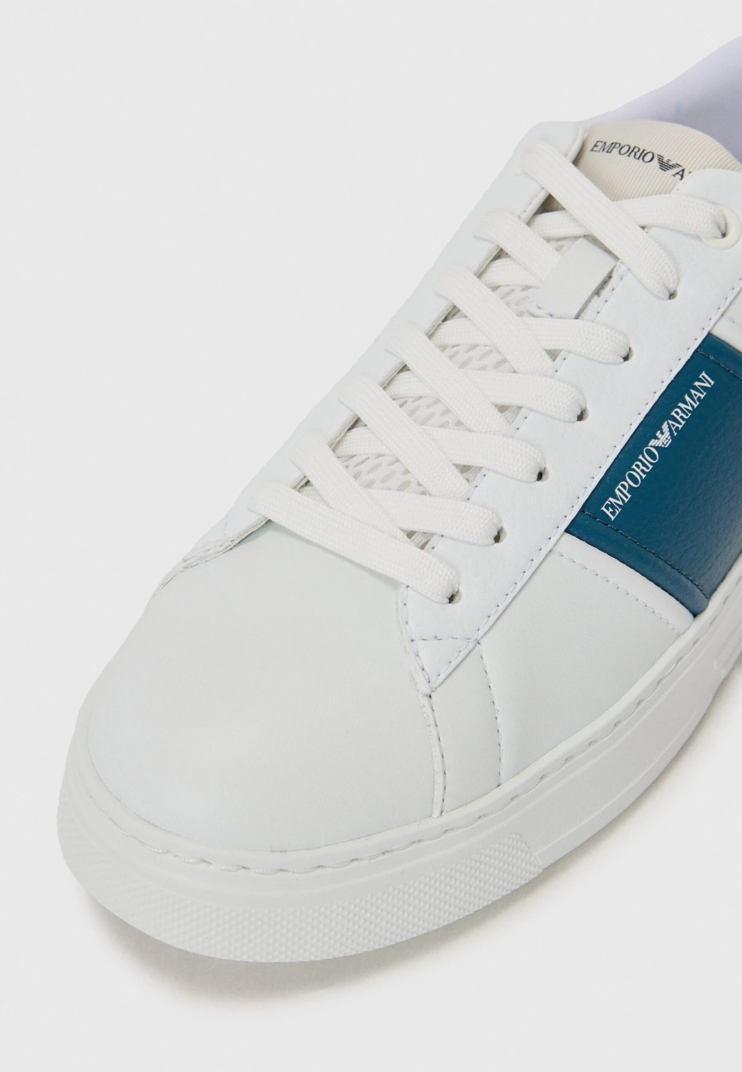 Emporio Armani Trainers - White/ottanio 8 Emporio Armani Trainers - White/ottanio - Image 6