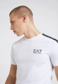 EA7 Emporio Armani Side Tape - Print T-Shirt - White 11 EA7 Emporio Armani Side Tape - Print T-Shirt - White -Total Wear Store 1cbf14cd0d504e84893c47e581c14a73