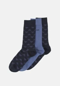 Emporio Armani Short Socks 3 Pack - Socks - Denim
