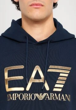 EA7 Emporio Armani TRAIN LOGO SERIES HOODIE - Sweatshirt - Blue -Total Wear Store 1e7b4a0f978a4104b32e91990ab26829
